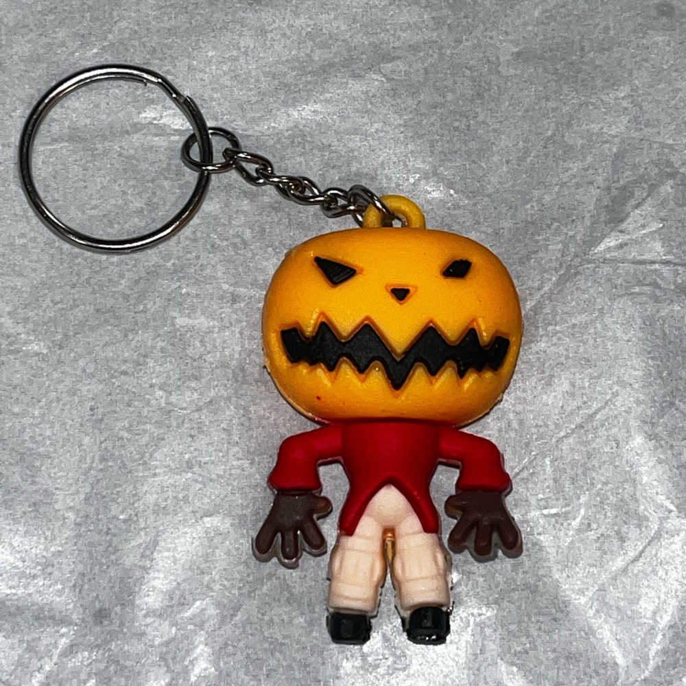 Hand Crafted Jack Skelenton Pumpkin Head Keychain